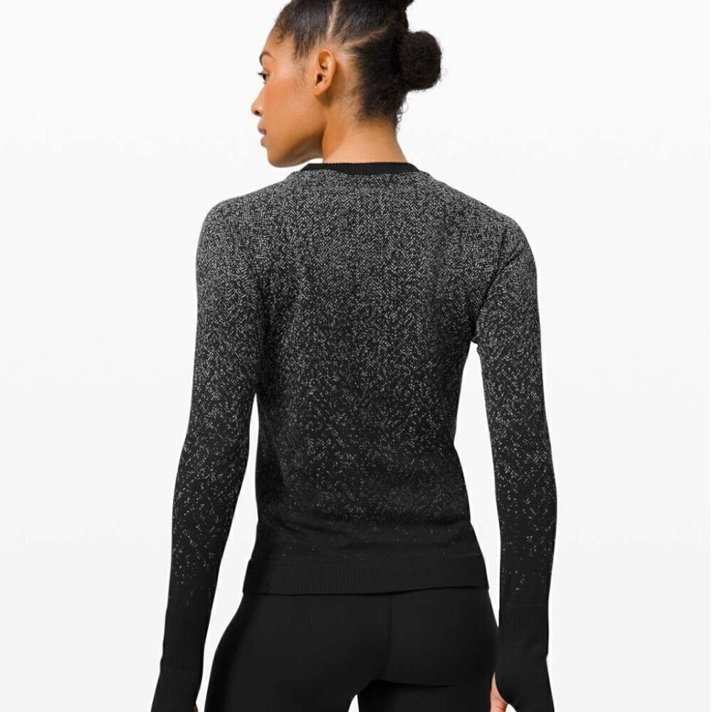 Lululemon Run Slim Layer Pullover Herringbone Bla… - image 3